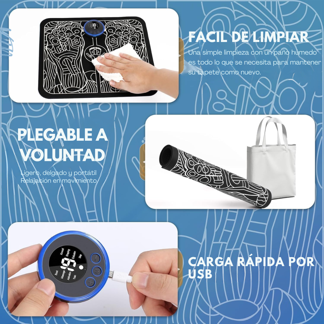 Masajeador EMS para pies.